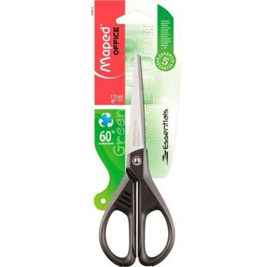 Imagem de Tesoura de Aço Multiuso Essentials Green 17cm Blister Maped