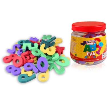 Imagem de Material Didático EVA Pequeno Números 5MM 5X3CM  105 Peças - EVAMAX