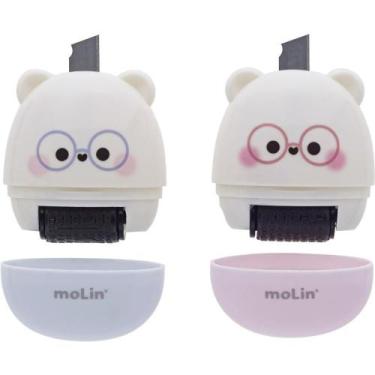 Imagem de Estilete Estreito Love Face com Carimbo Roller - 2 em 1 - Molin