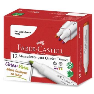 Imagem de Pincel Quadro Branco MIX 4 Cores Caixa com 12 Unidades - Faber Castell
