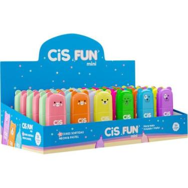 Imagem de Caneta Marca Texto CIS FUN Mini 12 Cores Sortidas Display com 36 - Ser