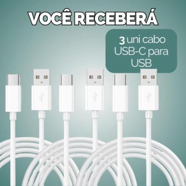 Imagem de Kit Cabo Carregador Turbo 1 Metro Usb Fonte Usb-C - Escolha Seu Kit - 