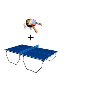 Imagem de MESA DE PING PONG COM RODAS, SUPORTE E REDE MDF 15mm Klopf 1009 + KIT 