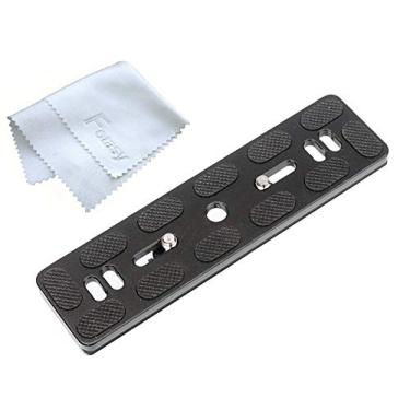 Imagem de Fotasy Placa Arca Swiss de 150 mm, placa QR de 150 mm, placa de liberação rápida, placa de tipo arco longo, placa de liberação rápida de tripé cabe na braçadeira padrão universal Arca-Swiss para lente de câmera DSLR Tripé Ballhead