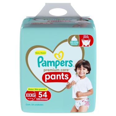 Imagem de Fralda Infantil Pampers Premium Care Pants Tamanho XXXG com 54 Fraldas