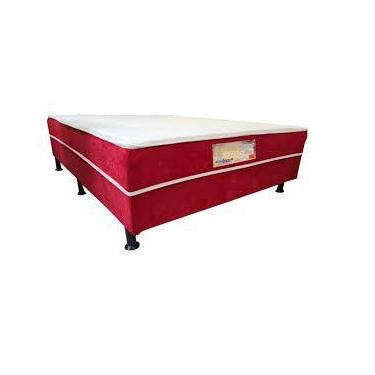 Imagem de Box Base Conjugada Espuma Dupla Casal Suede - GENKI KENKO, VERMELHO