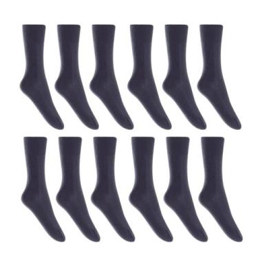 Imagem de Kit 12 Pares Meia Social Masculina - 38/44 - Ramote, Chumbo