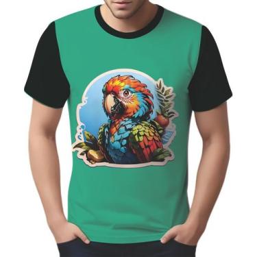 Imagem de Camisa Camiseta Tshirt Sticker Arara Colorida Ave Natureza 1 - Enjoy S