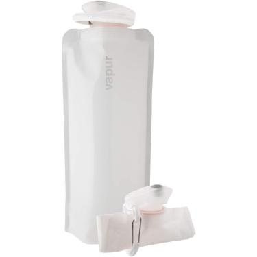 Imagem de Garrafa de água flexível Vapur Solid – com mosquetão, 1 litro (945 g) – Branco