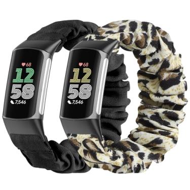 Imagem de Folavii Pacote com 2 pulseiras esportivas para Fitbit Charge 6/Fitbit Charge 5 para mulheres e homens, pulseiras esportivas de substituição para smartwatch Fitbit Charge 5/6, pequena