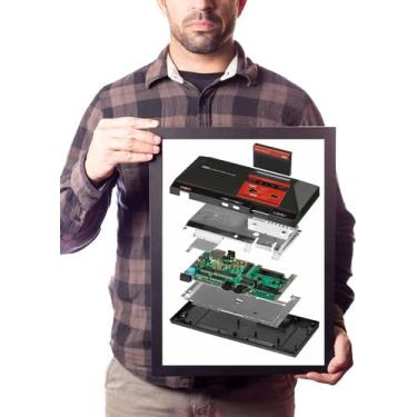 Imagem de Quadro Foto Videogame Master System Poster Moldurado