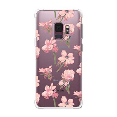 Imagem de AMZER Capa protetora fina de gel macio com proteção X de poliuretano termoplástico para Samsung Galaxy S9 - Cor HD de beleza floral