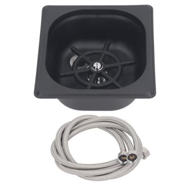 Imagem de Topincn Lavador de Vidro de Metal Em Aço Inoxidável, Furos de Spray de Vários ângulos, Lavador de Copo Automático para Pia de Cozinha