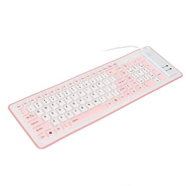 Imagem de Teclado Mecânico, Teclado de Máquina de Escrever Com 103 Teclas USB Com Fio de Silicone Dobrável à Prova d'água Mudo Teclado Dobrável Sem Desbotamento Teclado de Silicone