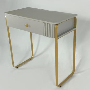 Imagem de Penteadeira Lena- Uma gaveta com pés metálico dourado  - Casa Heva