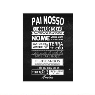 Imagem de Quadro Decorativo Oração Pai Nosso Sala Escritório 20x28cm - CAMALEÃO 