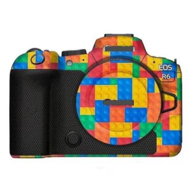 Imagem de Película para câmera R6 para Canon EOS R6 EOSR6 EOSR6 película de vinil antirarranhões protetor corporal casaco acessórios de fotografia adesivo (tijolo de brinquedo colorido)