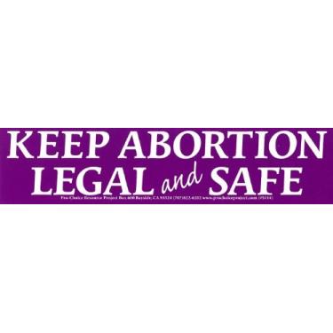 Imagem de "Keep Abortion Legal & Safe" – Pro-Choice Magnetic Bumper Sticker/Decal Magnet (11" X 2.5")