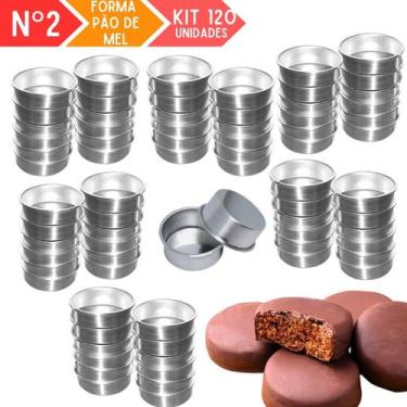 Imagem de KIT 120 FORMA PÃO DE MEL Nº2 FORMINHA DOCE AÇO RESISTENTE - MARILIA