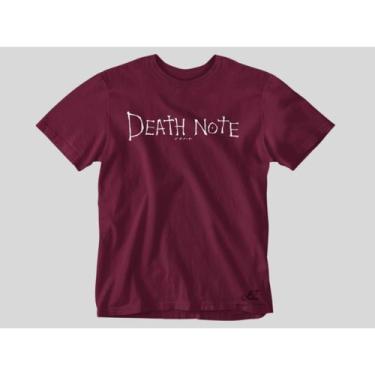 Imagem de Camiseta estampada anime Death Note escrito Estampado Unissex Camisa 1