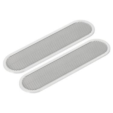 Imagem de PATIKIL Grade de ventilação oval de 25,4 cm, pacote com 2 capas de ventilação de plástico com persianas, saída de ar de malha para armário de guarda-roupa, armário de sapatos, cinza