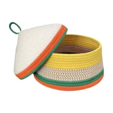 Imagem de DimyFew Organizador de brinquedos de cesta de corda de algodão com maça