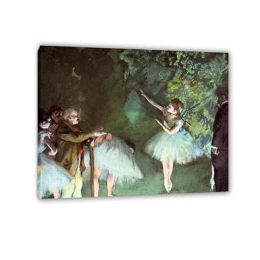 Imagem de SDYJ6GSW Edgar Degas Prints Ballet Rehearsal Giclee Canvas Art Print Impressionism Wall Art Ballerina Poster Vintage Edgar Degas Decoração de parede 40x30cm (40.6x30.5 cm) Moldura interna