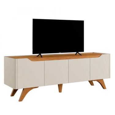 Imagem de Rack Para Tv 75 Atenas 4 Portas 1.80m Mavaular Off White - Naturalle