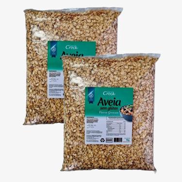 Imagem de Kit 2X: Aveia Em Flocos Grossos Sem Glúten Leve Croc 1Kg