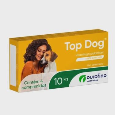 Imagem de Vermífugo Top Dog Ourofino Cães Até 10 Kg Com 4 Comprimidos