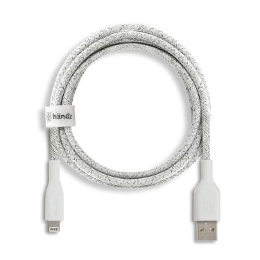 Imagem de Cabo Handz Usb Para Lightning Mfi Cotton Branco 1,5m