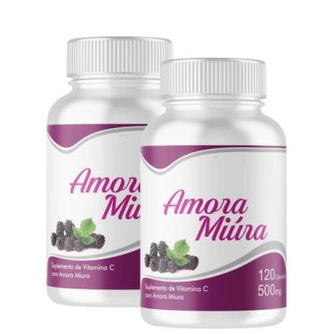 Imagem de AMORA  MIU RA  240 cápsulas 500mg 2 frascos x 120 caps - Empório ns 