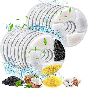 Imagem de Filtros de fonte de água para gatos, filtros de fonte de animais de estimação, substituição de filtros de carvão ativado para fonte de cachorro para manter a água fresca, compatível com gatos e cães