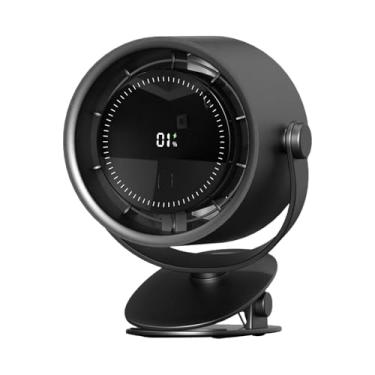 Imagem de XLWLLNJ Clipe portátil no ventilador com timer a de cabeceira de viagem Fan Silent para o trabalho ao ar livre Backpacking Home Trekking, Preto