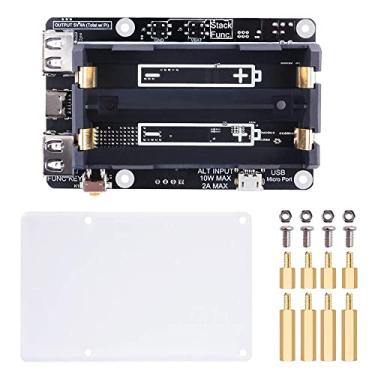 Imagem de GeeekPi Fonte de alimentação UPS V5 UPS HAT ininterrupta para Raspberry Pi, suporta carregador de bateria 18650, placa de expansão de gerenciamento de energia 5V para Raspberry Pi 4B/3B+/3B/2B/B+/A