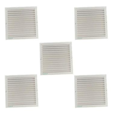 Imagem de Kit 5 Grades de Ventilação Encaixe Quadrada 15x15cm Ventokit