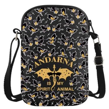 Imagem de Gzrlyf Bolsa transversal inspirada no dragão 4wing Dragon Rider Fantasy Reader Gift Dragon Bookish Gift Bag, Bolsa transversal Andarnaspirtanimal