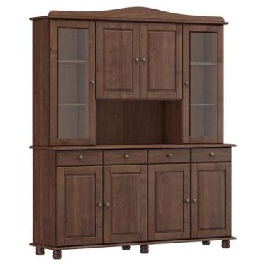 Imagem de Cristaleira 8 Portas Rubi Madeira Maciça Café - FN - Finestra