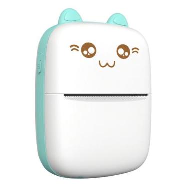 Imagem de Mini impressora térmica Bluetooth recarregável portátil rosa - kapbom,
