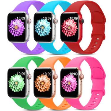 Imagem de Pulseiras esportivas compatíveis com Apple Watch, pacote com 6 AMSKY