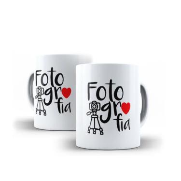 Imagem de Caneca Porcelana Curso Fotografia com Coração - Villa Caneca