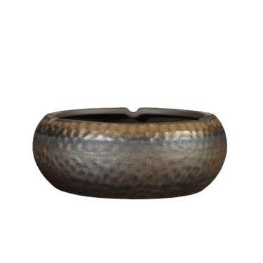 Imagem de Cinzeiros de mesa vintage cinzeiro de mesa retro de cerâmica redondo para homens fumadores para uso doméstico escritório ornamentos (Size: retro cor B)