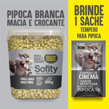 Imagem de Milho pipoca branca pote 900g ptcinza - lttalimentos