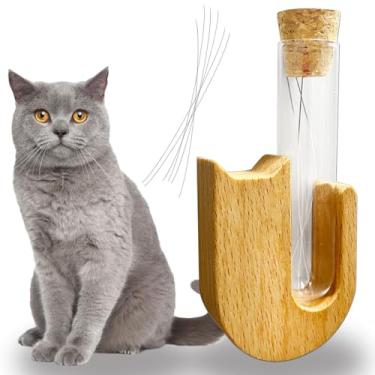 Imagem de Atigrado Suporte de bigode de gato, mini vaso de vidro para bigodes de gato, pote de bigode de gato, colecionador e guardião de bigode de gato, presente memorial elegante para amantes de animais de