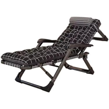 Imagem de Cadeira reclinável para jardim, cadeira de praia respirável e confortável, reclinável dobrável estendida de 66 cm, espreguiçadeira plana com gravidade zero, suporte de carga 200 kg/440 lbs (Cor: D)