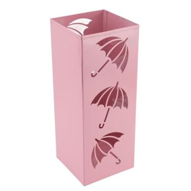 Imagem de Suporte de guarda-chuva, suporte de guarda-chuva de metal de ferro, porta-guarda-chuva quadrado elegante, suporte de guarda-chuva para entrada, balde de guarda-chuva