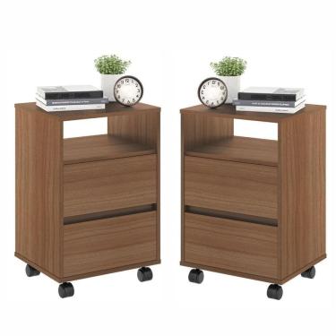 Imagem de Conjunto Mesa De Cabeceira Com Rodízios Nadi Montana