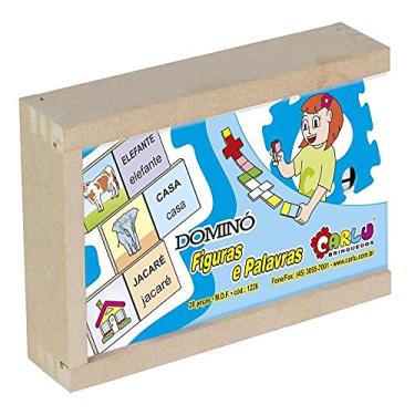 Imagem de Carlu Brinquedos - Figuras e Palavras Dominó 28 Peças, 3+ Anos, Multicor, 1226