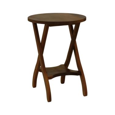 Imagem de Mesa Apoio 1 Prateleira Summer Madeira Imbuia Maciça Stain Imbuia