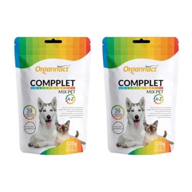 Imagem de Kit 2 Multivitamínico Compplet Mix Pet A-Z 120G 39 Nutrientes Suplemento